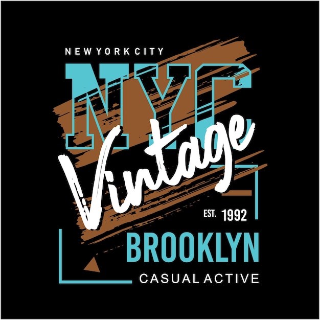 Tshirt designs and posters that say brooklyn vintage