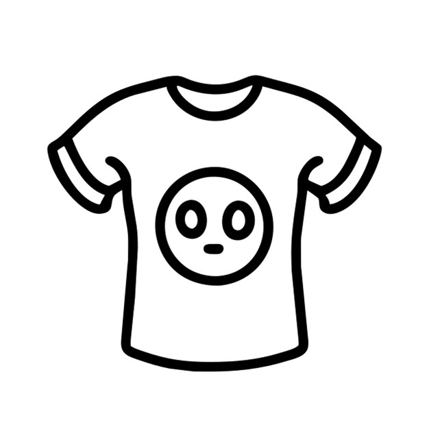 Vector tshirt empyt icon outline