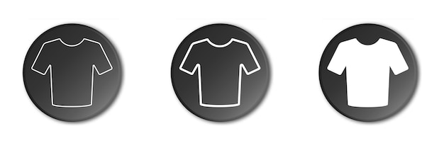 Tshirt icon set Simple design Vector illustration