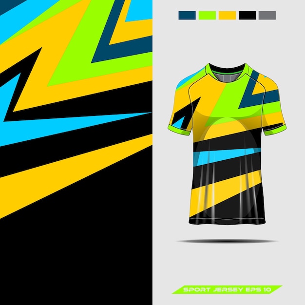 Tshirt jersey template modern with halftone pattern Premium Vector