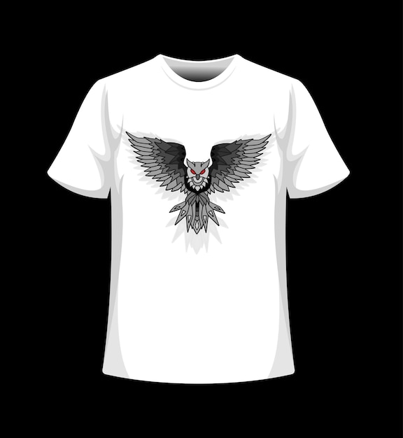 tshirt mockup bird character design