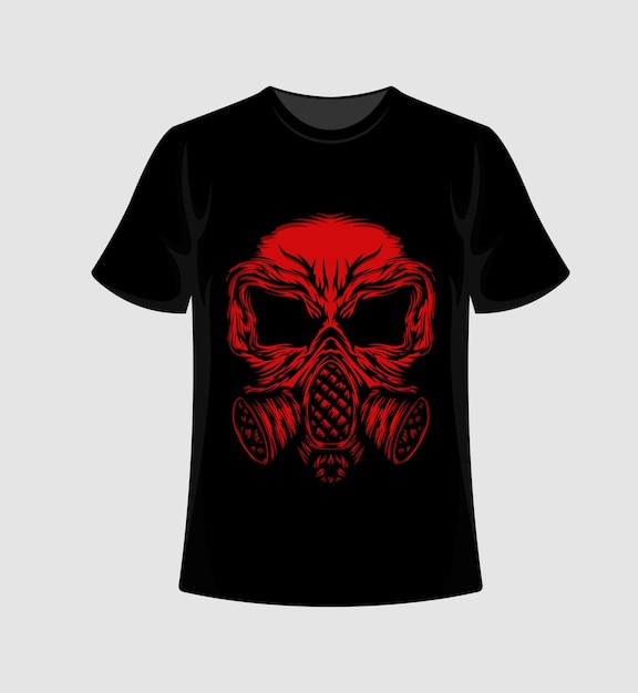 tshirt mockup skull character design