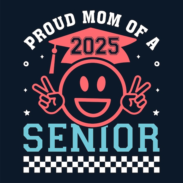 Tshirt party high school or college graduate Senior 2025 CLASS of 2025 Graduation SVG