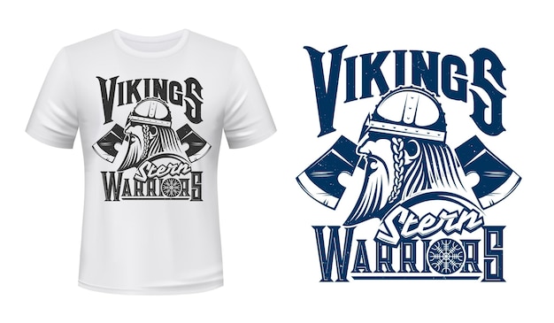 Tshirt print template Scandinavian Vikings