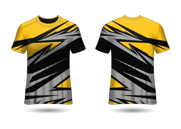 TShirt Sport Design Racing jersey for club uniform front and back view