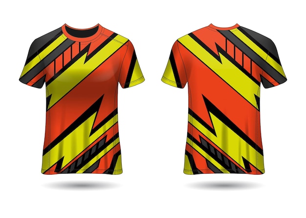 TShirt Sport Design Racing jersey for club uniform front and back view