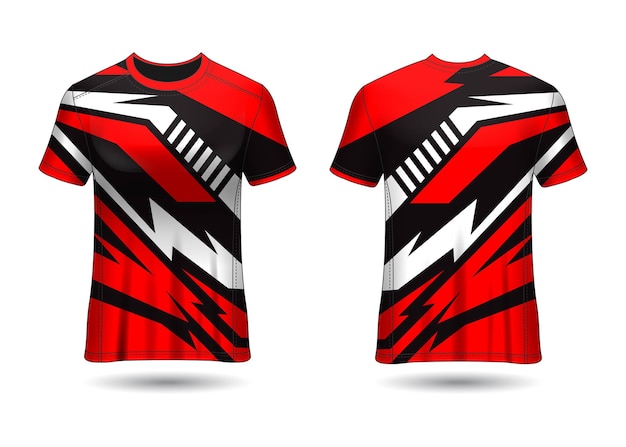 TShirt Sport Design Racing jersey for club uniform front and back view