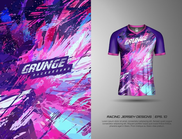 Tshirt sports grunge background for racing jersey cycling football gaming