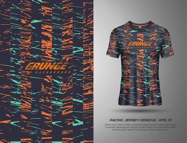 Tshirt sports grunge texture background for soccer jersey, downhill, cycling, football, gaming.