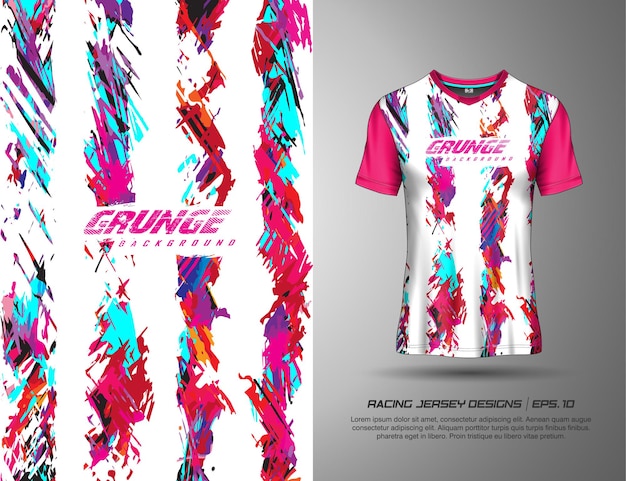 Tshirt sports grunge texture background for soccer jersey, downhill, cycling, football, gaming.