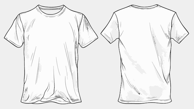 Tshirt template Vector illustration of a white tshirt