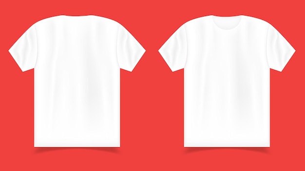 Vector tshirt white mockup design printable illustration