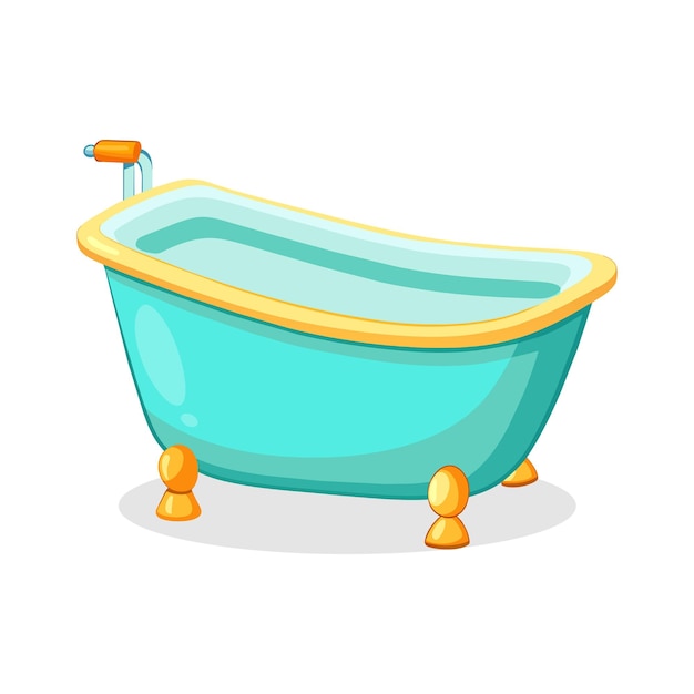 Tub flat Vector illustration on white background