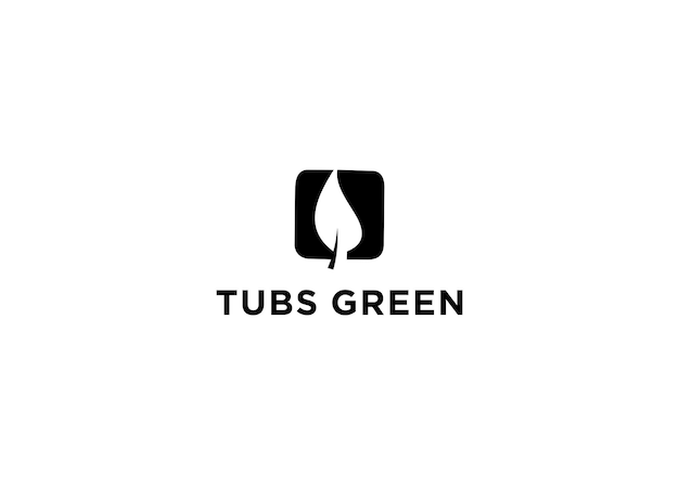 tubs green logo design vector illustration