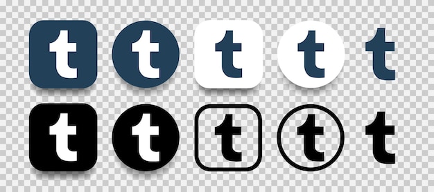 Vector tumblr logo set on a transparent background