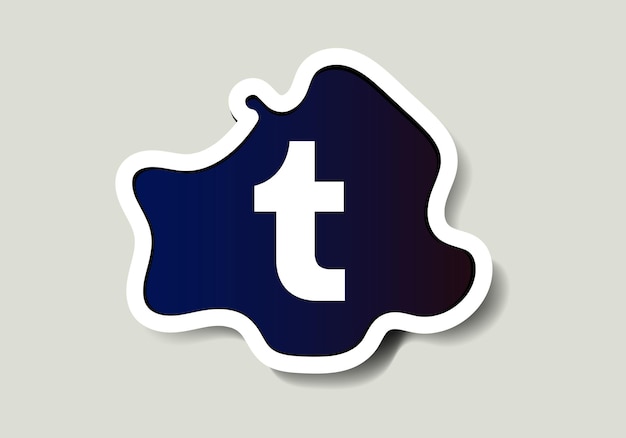 Tumblr logo vector is a stylized representation of the logo for the popular social media app