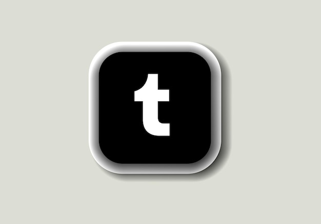 Vector tumblr new logo and icon printed on white paper tumblr social media platform logo