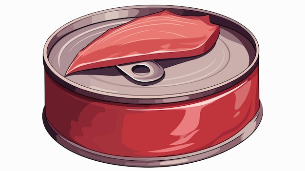 Vector tuna can cartoon vector illustration for food packaging design