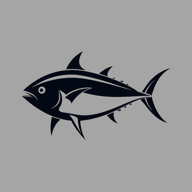 Vector tuna fish silhouette vector design