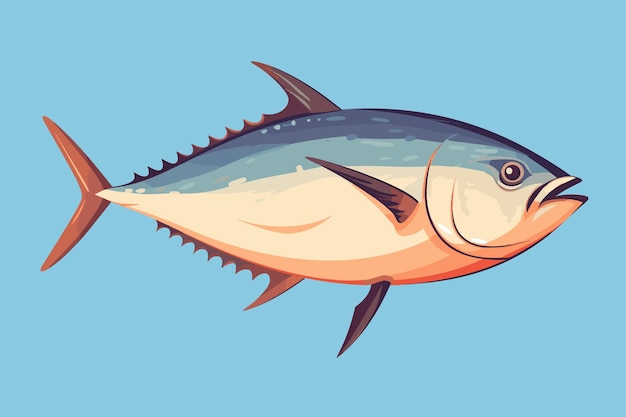 Vector tuna fish underwater cartoon vector