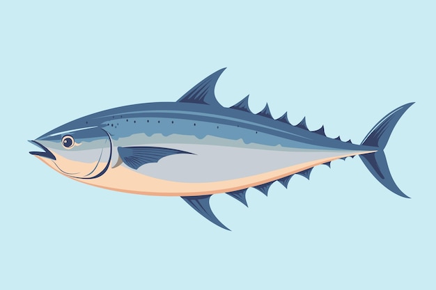 Vector tuna fish underwater cartoon vector