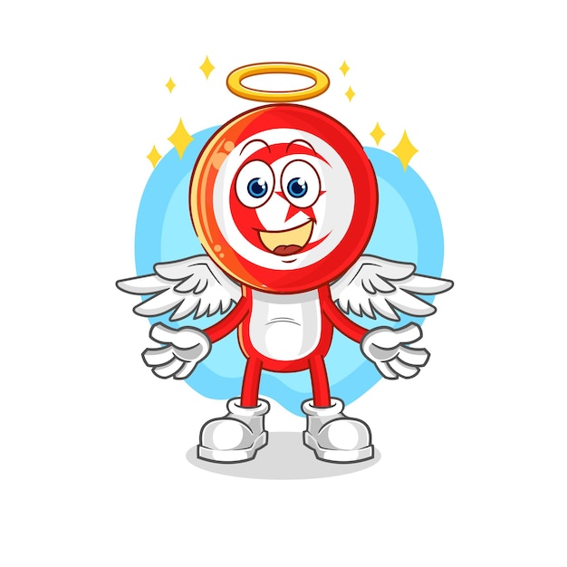 Tunisia angel with wings vector cartoon character