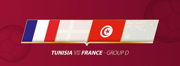 Tunisia France football match illustration in group A