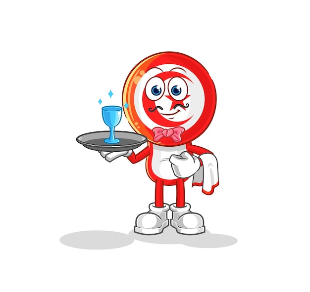 Tunisia waiter cartoon cartoon mascot vector