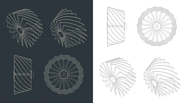 Turbine impeller blueprints