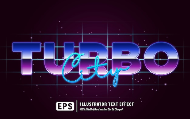 turbo text effect - editable  