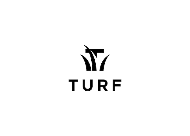 turf logo design vector illustration