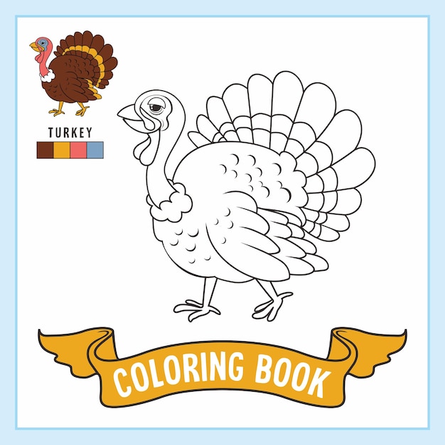 Turkey Animals Coloring Pages Book Worksheet