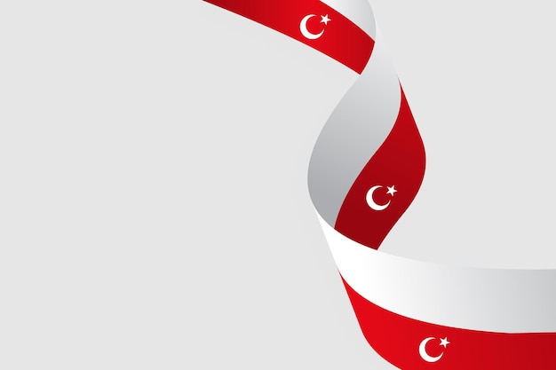 Turkey Flag Design in Vector