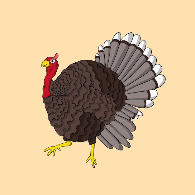 Turkey illustration autumn design