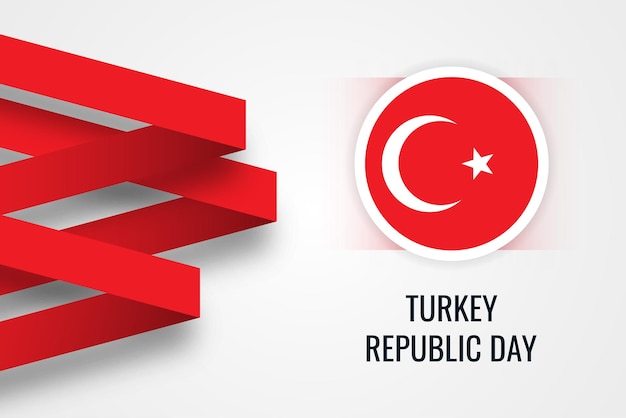 Turkey republic day background illustration template design