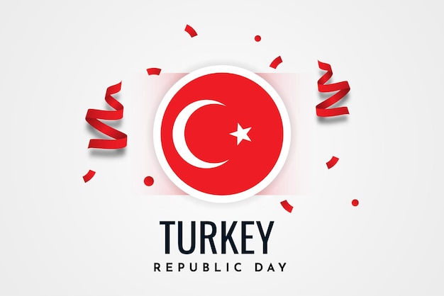 Turkey republic day background illustration template design