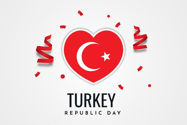 Turkey republic day background illustration template design