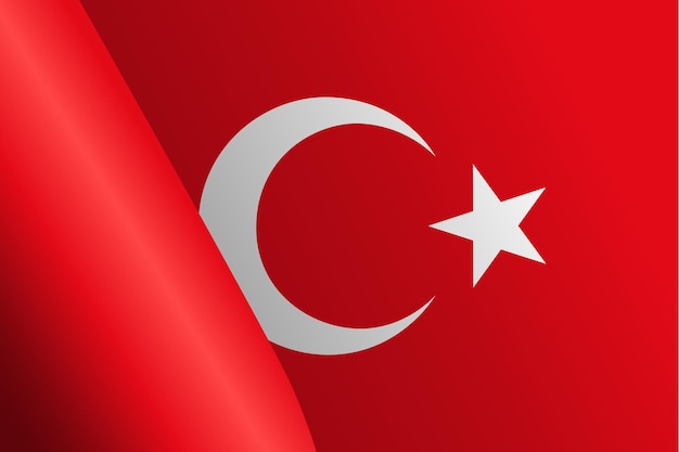 Turkey wave flag background