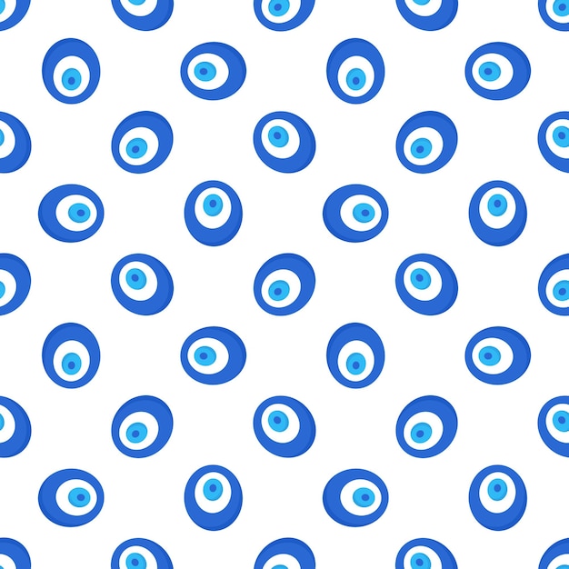 Turkish evil eye seamless pattern - vector background