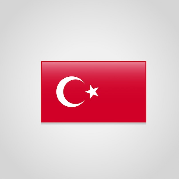 Turkish flag design vector