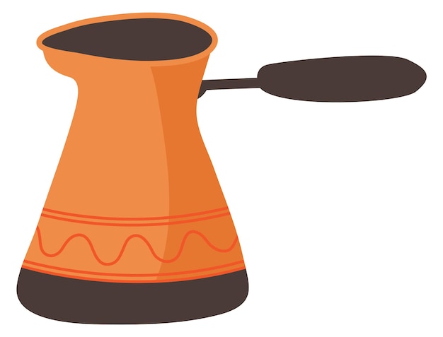 Turkish metal coffee pot Cartoon cezve icon