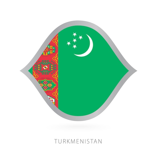 Turkmenistan national team flag in style for international basketball competitions