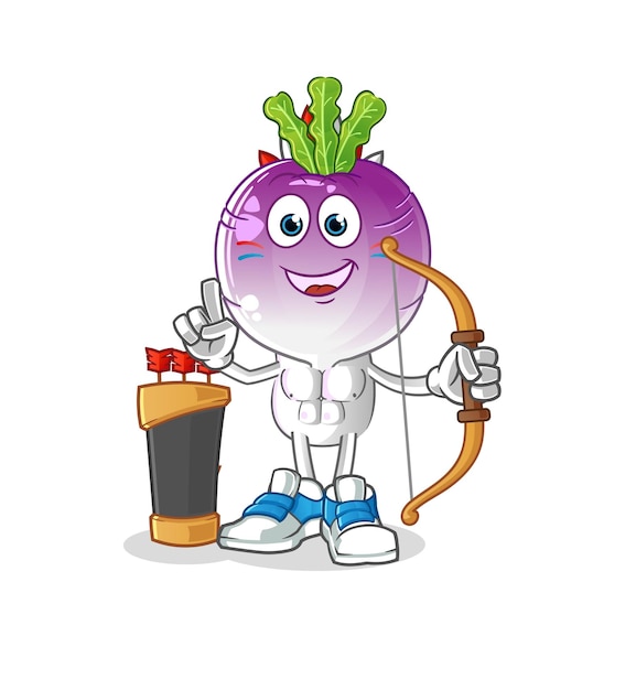 Turnip head cartoon native american tribe cartoon vector