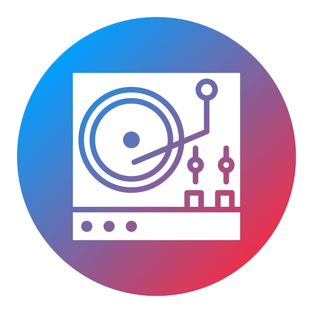 Turntable icon vector image Can be used for Bar