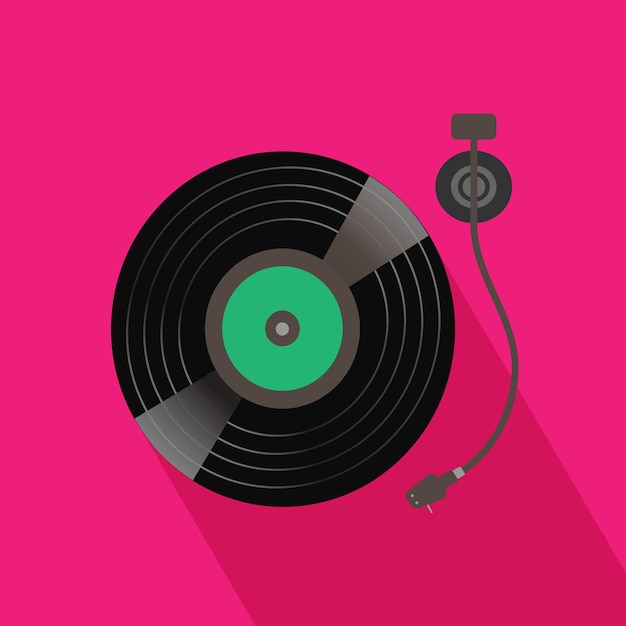 Vector turntable retro vector illustration