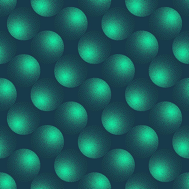 Vector turquoise bubbles vector seamless pattern trend stylish cool abstract background