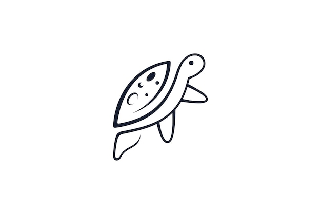 Turtle animal simple logo design