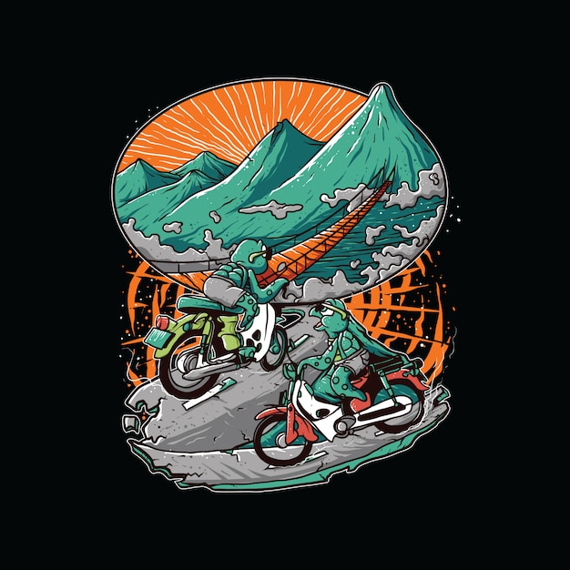 turtle biker artwork