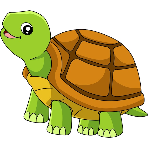 Turtle Cartoon Clipart Vector Illustration