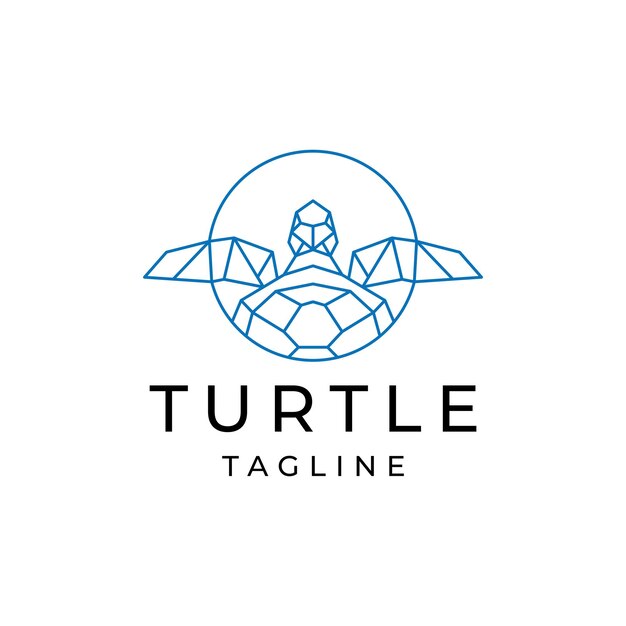 Vector turtle logo design icon template